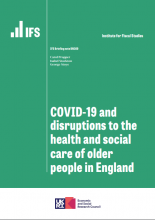 Covid-19 and disruptions to the health and social care of older people in England